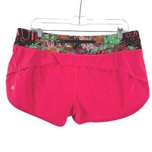 Lululemon Speed Up Short 2.5" Size 10 Fuchsia Pink‎ Zen Garden Multi SS-1902